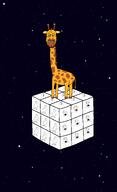 giraffe rubiks_cube space stars subvariant:slender_alicia variant:alicia variant:markiplier_soyjak variant:npestajak variant:weirdpenis // 1231x2021 // 322.5KB
