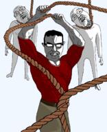 green_pants hanging lipstick meta:modified red_shirt rope shadow subvariant:chudjak_front subvariant:muscular_chud variant:bernd variant:chudjak // 977x1200 // 148.4KB