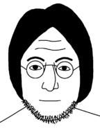 closed_mouth glasses hair john_lennon soyjak stubble template variant:lennonjak // 600x800 // 27.0KB