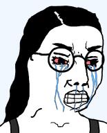 bloodshot_eyes chud crying female glasses hair long_hair series:foidjaks subvariant:female_chudjak template transparent_background variant:chudjak // 645x800 // 18.0KB