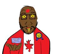 award beard brown_skin buck_teeth canada clothes fundamental_paper_education glasses half_open_mouth king_caesar oekaki pajeet perro_hold red_eyes soyjak vancouver variant:el_perro_rabioso yellow_sclera yellow_teeth // 3420x3096 // 781.4KB
