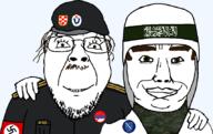 2soyjaks armband badge beret bosnia brown_eyes brown_hair chud_troon_alliance clothes croatia epaulettes flag friendship hat islam military_cap military_uniform nazism swastika terrorism terrorist uniform ustasha ustashism variant:bernd variant:chudjak // 855x538 // 68.0KB