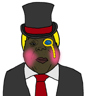 blush brown_skin clothes fancy fat hubert_ts_manchester lips monocle nigger no_background subvariant:hunky_twink_sex_machine suit suit_and_tie top_hat transparent_background uncropped upper_body variant:alicia yellow_hair // 792x877 // 155.5KB