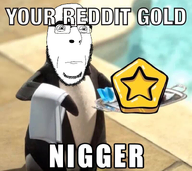 artist:crimsonvoidhydra1488 closed_mouth edit holding_object nigger penguin plate reddit reddit_gold sir star text towel variant:cobson // 799x712 // 457.8KB