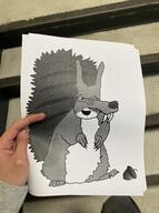 acorn grey_skin ice_age irl nut open_mouth paper scrat squirrel subvariant:feralsquirrel variant:feraljak // 3000x4023 // 2.3MB