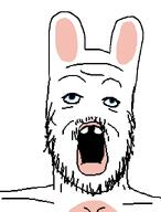 animal glasses no_nose rabbids rabbit rabbit_ears raised_eyebrow soyjak stubble variant:a24_slowburn_soyjak // 454x597 // 16.5KB