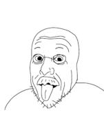 einstein glasses soyjak stubble tongue variant:buckteeth_soyjak // 1262x1600 // 137.5KB