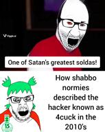 2010s 2soyjaks 4chan 4cuck ai_generated angry anime arm award clothes cnn ebonics ext=mp4 glasses hair hand niggerbabble open_mouth reddit snoo stripes stubble text torso variant:el_perro_rabioso variant:feraljak video yotsoyba // 720x900, 20.6s // 9.7MB