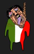 bloodshot_eyes countrywar crying flag:italy full_body hair hanging italian_chad(namefag) italy mustache redraw rope soyjak stubble subvariant:brunetto suicide text variant:bernd white_skin // 229x360 // 42.6KB