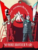 chud commie communism flag:nazi_germany flag:transgender_pride_flag glasses hair meta:tagme nazi_flag nazism no_more_brother_wars or_something propaganda propaganda_poster smile socialism stubble subvariant:chudjak_front tranny trans trans_rights transgender_flag troon troonella variant:bernd variant:chudjak // 899x1200 // 531.0KB