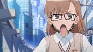 angry anime female glasses hair misaka_mikoto open_mouth stubble toaru_kagaku_no_railgun // 1920x1066 // 1.6MB
