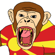 ape clothes ear flag:north_macedonia monkey nigger north_macedonia teeth tshirt variant:monkeyjak white_background yellow_teeth // 680x680 // 111.2KB