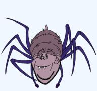 animal bug ear fangs full_body hairy series:animaljaks smile soyjak spider spiderman stinger stubble variant:impish_soyak_ears // 1300x1227 // 86.0KB