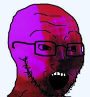 90s album_cover glasses loveless music my_bloody_valentine no_eyebrows open_mouth soyjak stubble variant:soyak // 735x793 // 459.3KB