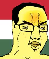 acne angry asian closed_mouth glasses hair hungary small_eyes soyjak variant:chudjak yellow_skin // 645x770 // 95.4KB