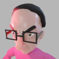 3d bunkertranny glasses pink_shirt seething subvariant:chudjak_seething variant:chudjak // 1080x1080 // 1.1MB