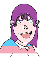 blue_eyes female flag:transgender_pride_flag freckles purple_hair subvariant:vlodette tongue_out tranny trans_rights trans_rights_are_human_rights transgender_flag variant:vlodson white_skin // 388x529 // 8.8KB