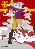 3soyjaks arm barbarian black_skin bloodshot_eyes byzantine cecil_rhodes chud classical_art_parody clothes cloud constantinople crown crying ear europe figurine flag full_body glasses hair hand justinian_i map mediterrenean mustache rifle rome rope smile smug soyjak stubble subvariant:chudjak_front the_rhodes_colossus tongue tranny variant:bernd variant:chudjak variant:nojak yellow_teeth // 5605x7938 // 4.2MB