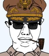 douglas_macarthur general_macarthur glasses macarthur pipe shades smile smug uniform variant:chudjak // 1125x1303 // 58.0KB