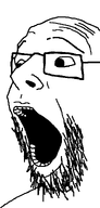 bald gape glasses soyjak thick_beard traced variant:germanjak // 354x735 // 18.9KB