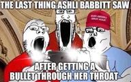 3soyjaks ashli_babbitt capitol_hill glasses hair holding_object impact_font iphone january_6 maga maga_hat open_mouth phone soyjak_trio stubble teeth text variant:gapejak variant:markiplier_soyjak variant:tony_soprano_soyjak // 1715x1075 // 209.6KB
