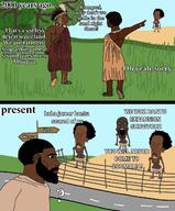 africa bantu black_skin brown_skin clothes desert farmer fence grass hat kenya meta:barely_soyjak_related negro nigger nordic_chad pointing question_mark road sand shitskin somalia south_park starvin_marvin subhuman talking tree tribal variant:markiplier_soyjak we_wuz we_wuz_kangz yellow_teeth zoo zoomalia // 1107x1336 // 236.8KB