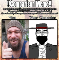 buff clothes comparison dunchenman_(user) front_facing hat irl looking_at_you meta:namefags nas:comparison_meme subvariant:perceptive_chud text thumbs_up trend:comparison_meme variant:chudjak // 673x681 // 586.8KB