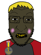 1_year_on_bald_men_with_glasses_website angry award black_skin blonde_hair_ blush glasses looking_at_you nate red_shirt stubble subvariant:hunky_twink_sex_machine variant:crimjak yellow_teeth // 600x800 // 81.0KB