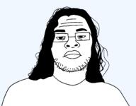 beard eyebrows glasses long_hair looking_at_you neanderthal skajyos soyjak template transparent_background variant:skajyosjak // 1642x1287 // 39.6KB