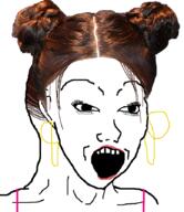 earring eyelashes female hair hwang_yeji itzy korea korean kpop lipstick mascara music open_mouth pink_spaghetti_straps sleeveless_shirt small_eyes small_nose soyjak subvariant:female_soyak variant:soyak // 775x895 // 480.4KB