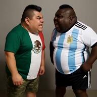adidas argentina argentina_national_football_team brown_skin flag:mexico meta:ai_generated mexican_flag mexico mutt spanish vantablack variant:meximutt // 540x540, 6.3s // 587.3KB