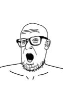 ear glasses open_mouth soyjak stubble variant:unknown // 934x1425 // 9.5KB