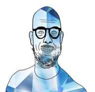 ear gem glasses mustache smile soyjak stubble variant:microplasticsjak // 464x446 // 137.7KB