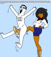 asian boxers brown_skin coco_(ongezellig) comment female flag:philippines hazel_eyes kick kicking_balls ongezellig request tiny_penis twp variant:chudjak // 1367x1525 // 155.4KB