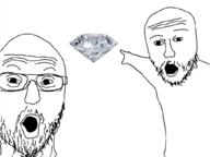 2soyjaks arm diamond gem glasses hand looking_at_you open_mouth pointing soyjak stubble template variant:two_pointing_soyjaks // 1024x768 // 171.6KB