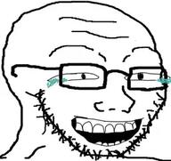 asian crying glasses laughing soyjak teeth variant:soyak white_skin // 255x241 // 47.0KB