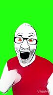 antenna clothes glasses green_screen meta:ai_generated oh_when_the_saints_are_marching_in open_mouth orange_eyes reddit redditard soyjak stubble variant:el_perro_rabioso video viggle // 720x1280, 19.6s // 5.3MB