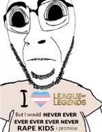 i_love i_would_never league_of_legends meta:tagme subvariant:science_lover transheart variant:cobson variant:markiplier_soyjak // 445x575 // 162.7KB