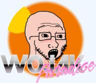 blush crying glasses logo open_mouth soyjak stubble sun variant:wojak wojak wojak_paradise // 738x634 // 237.1KB