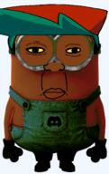 brown_skin despicable_me discord fnf fnf_pedo glasses green_hair minion overalls red_hat subvariant:chudplier variant:chudjak variant:markiplier_soyjak // 1044x1661 // 1.5MB