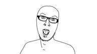 glasses open_mouth soyjak stubble variant:unknown // 1280x720 // 5.8KB