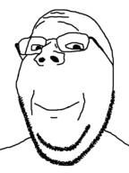alternate closed_mouth glasses smile soyjak stubble subvariant:wholesome_soyjak variant:gapejak // 600x800 // 17.5KB