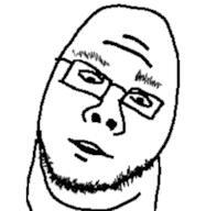 glasses open_mouth soyjak stubble variant:unknown // 827x850 // 110.2KB