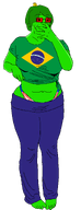 brazil coemskong_(user) coin female femjak flag:brazil flag:united_states glasses green_hair meta:namefags series:pawgqueen subvariant:soygirl sunglasses transparent_background united_states variant:soyak woman // 772x1999 // 155.4KB