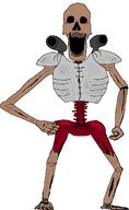 blood brown_skin demon doom full_body guns looking_at_you revenant_(DOOM) series:skeletonjaks skeleton teeth variant:markiplier_soyjak // 833x1361 // 187.6KB