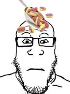 closed_mouth glasses neutral rhubarb soyjak stubble subvariant:neutralplier variant:markiplier_soyjak // 600x800 // 207.6KB