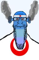 angry bald bloodshot_eyes blue blue_skin calm closed_mouth ear flag flag:japan flag:okinawa fume glasses japan ogre_ears okinawa seethe smoke soyjak stretched_chin stubble template todofuken transparent_background variant:markiplier_soyjak // 823x1250 // 58.2KB