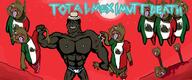 ack amerimutt anti_mutt artist:romanian_schizo bbc black_skin buff crying dead guatemala hanging happy maggots mexico multiple_soyjaks muscles poop red_background subvariant:brunetto subvariant:impish_amerimutt tbp variant:impish_soyak_ears // 6233x2589 // 3.1MB