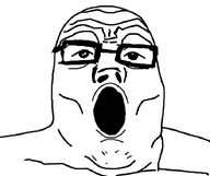 bald front_facing glasses looking_at_you no_stubble open_mouth soyjak subvariant:tony_front transparent_background variant:tony_soprano_soyjak // 714x600 // 12.8KB