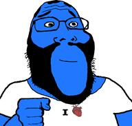 balding beard blue_skin calm closed_mouth clothes fist glasses hand heart holding_object i_love merge nails series:fusionjaks smile soyjak stubble subvariant:science_lover2 template text tshirt variant:markiplier_soyjak2 white_background wholesome // 952x909 // 36.4KB
